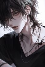 visual kei anime boy dp with striking style