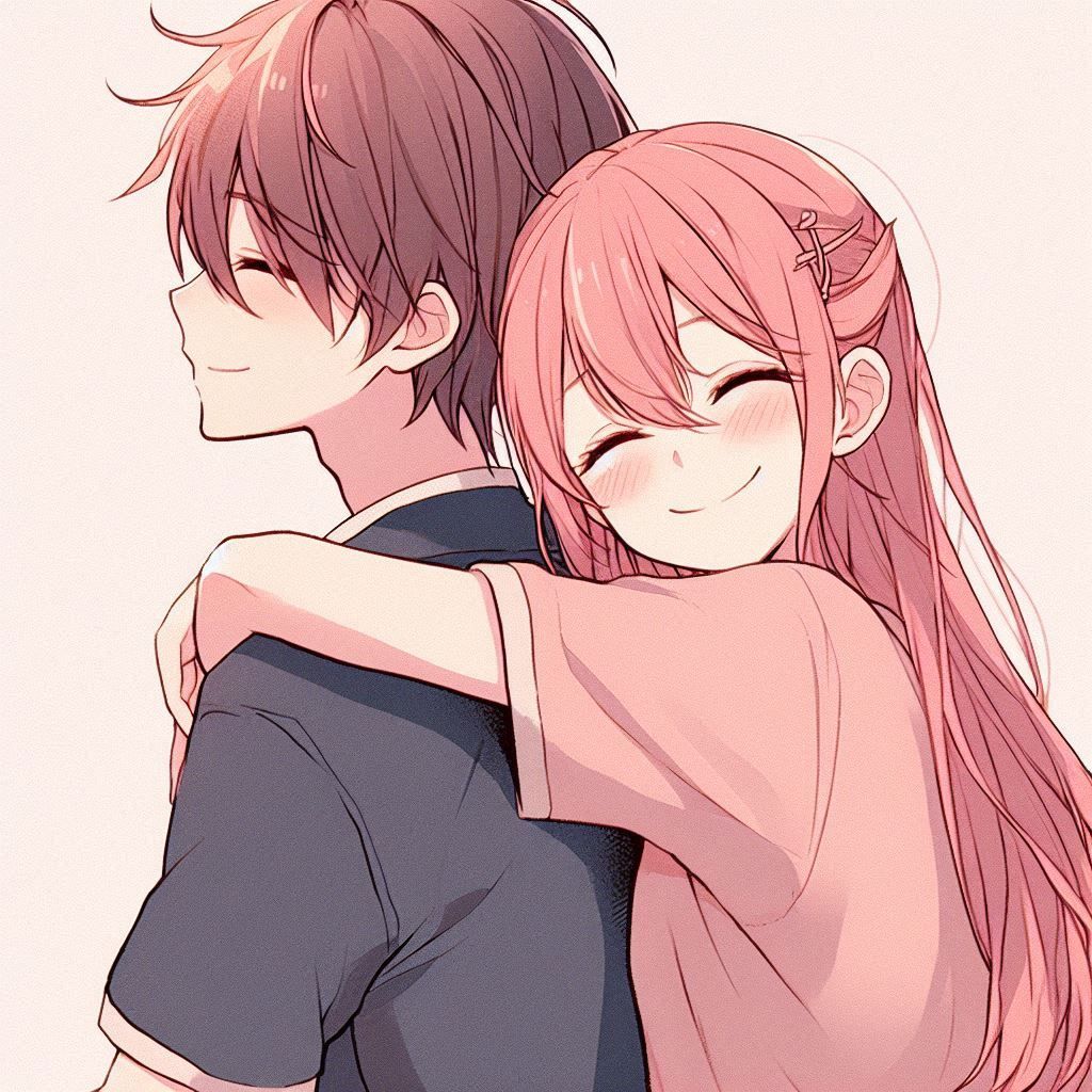 anime couple charming dp for lovely moments