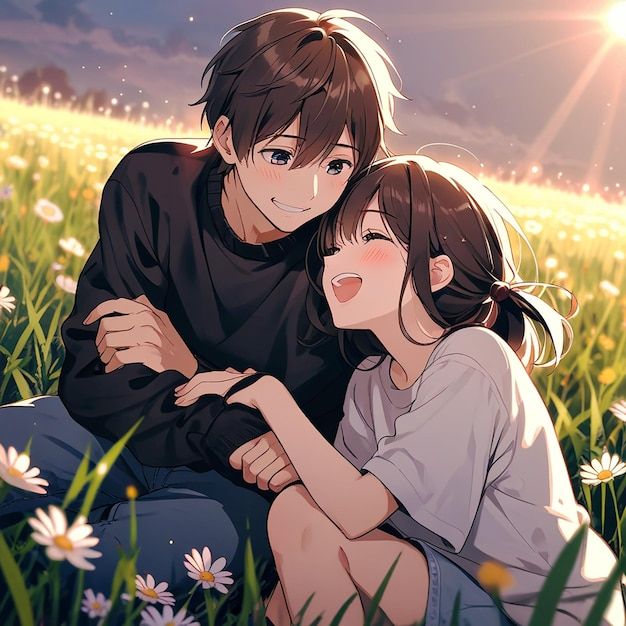 anime couple dedicated dp showing commitment