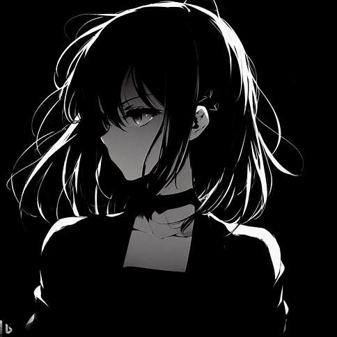 captivating dark anime girl dp full of intrigue