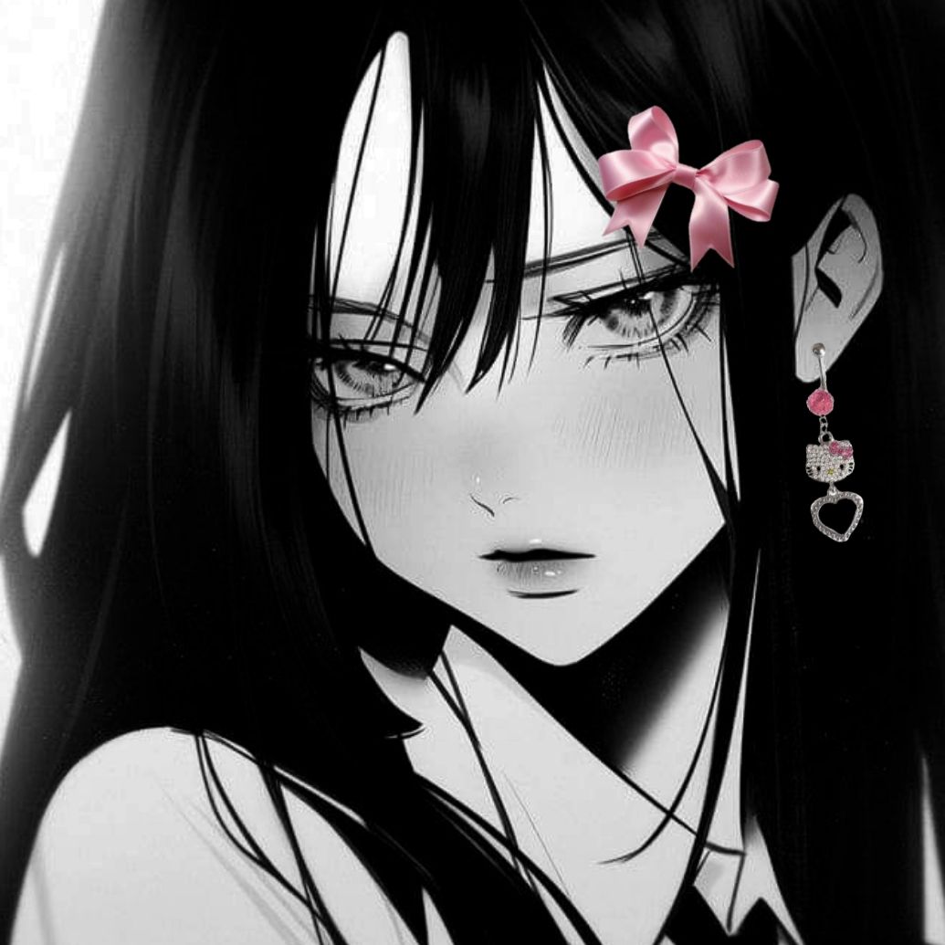 cyberpunk dark anime girl dp featuring futuristic elements