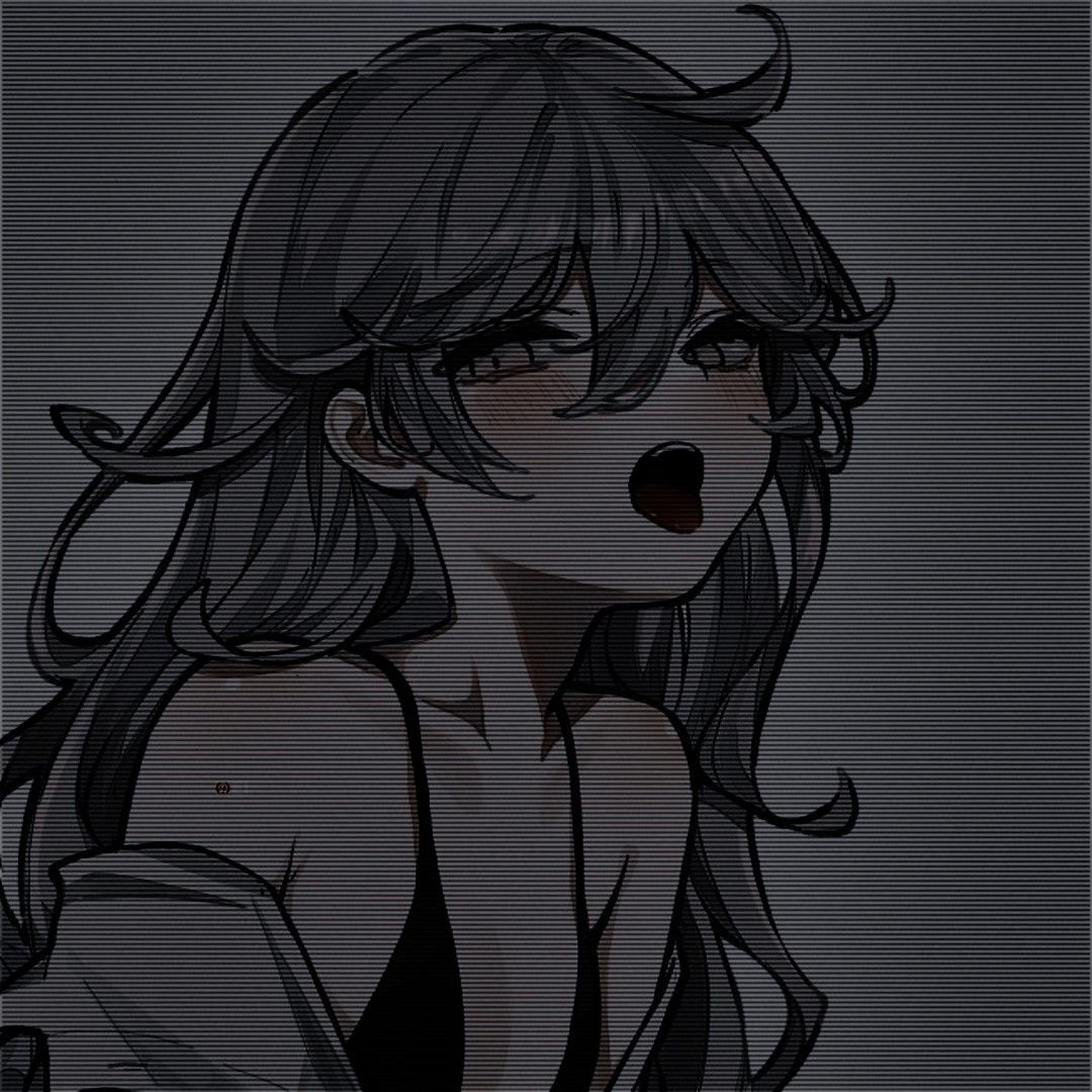 fierce dark anime girl dp with a powerful stance