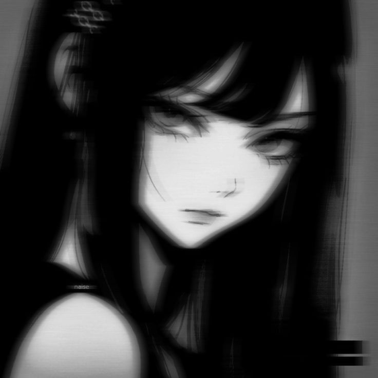 hypnotic dark anime girl dp that draws attention