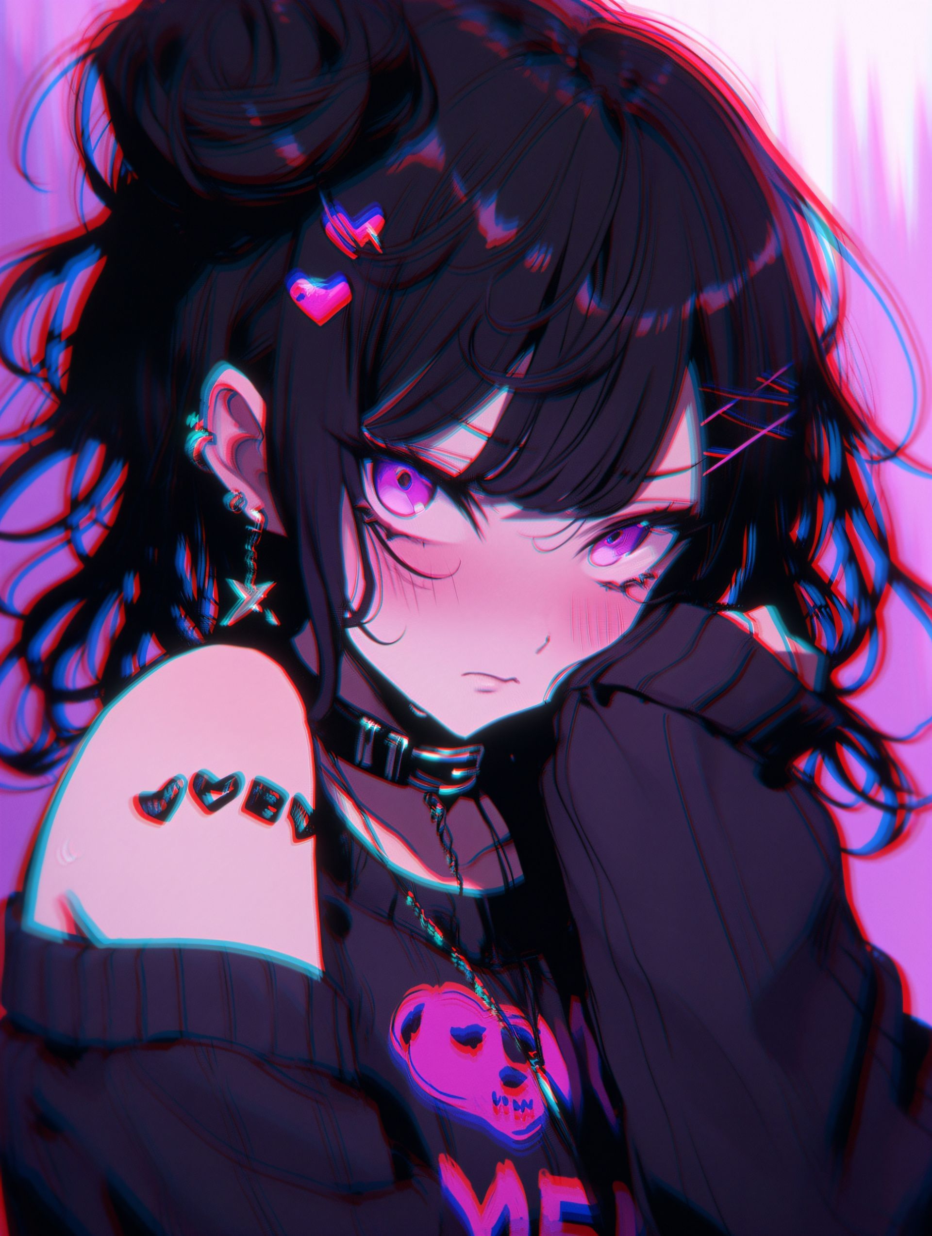 stormy dark anime girl dp capturing tumultuous emotions