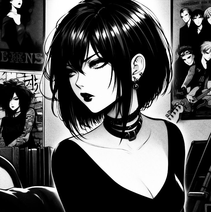 striking dark anime girl dp that catches the eye