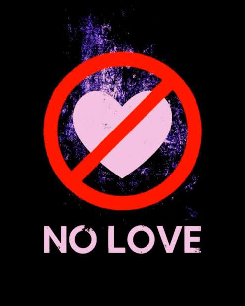 Heartbreak icon with "No Love" message.