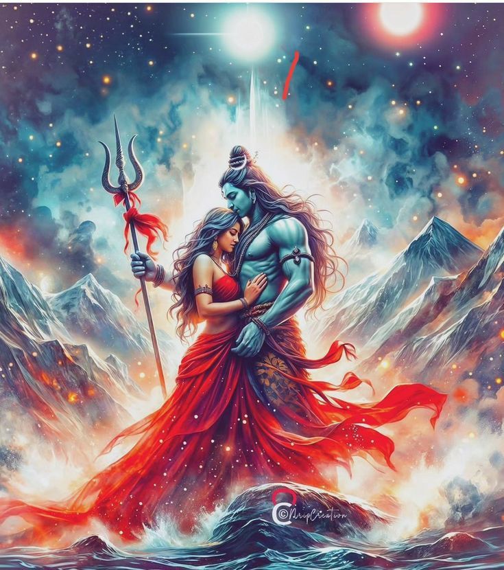 whatsapp dp shiv parvati holi images